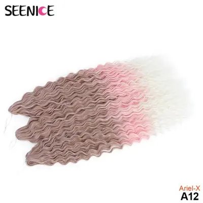 Extensions Cheveux Synthétiques Ombre Blonde - Boucles Vague Profonde