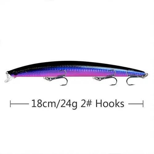 Image de Leurre de Pêche Wobbler 18cm - Appât Artificiel 3D pour Mer