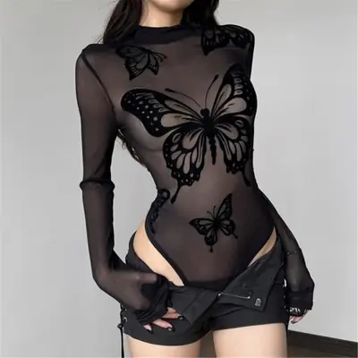 Body Femme Maille Manches Longues