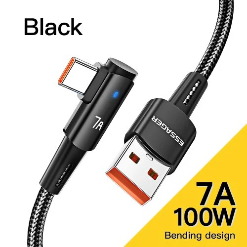 Schwarz 7A Kabel