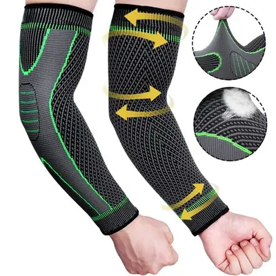 Image de Manchons de Compression Sportifs - Soutien Coudes & Bras