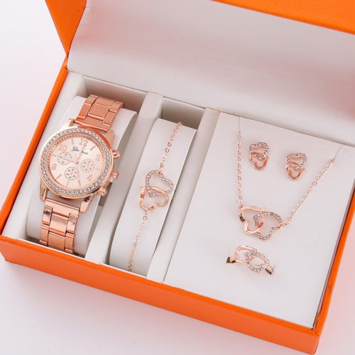 Imagen de Relojes de Moda para Mujer - Conjunto de 5 Unidades con Diamantes de Imitación