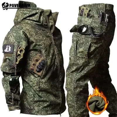 Combinaison Tactique Camouflage Hiver Homme