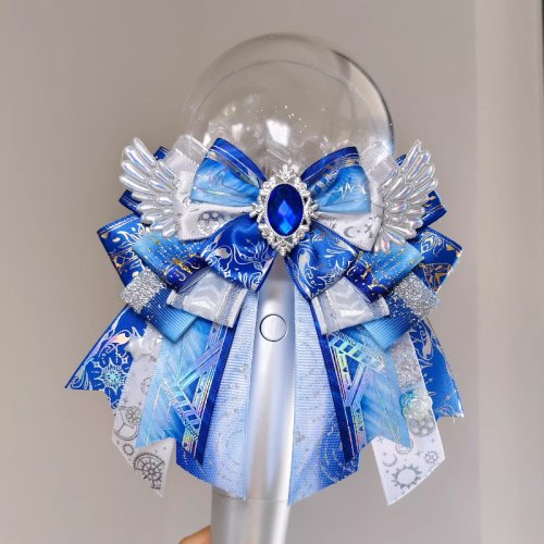 Imagen de Original de lujo Lolita Bow Kra Stick alas de Ángel arco concierto accesorios de luz de mano traje coreano de mujer accesorios de la camisa