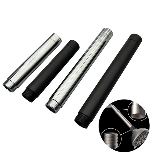 Image of Premium Stainless Steel Shower Head Extension Arm with G1/2 Thread - Adjustable 10cm, 15cm, 20cm, 25cm, 30cm Lengths for Enhanced Bathroom Showering Comfort