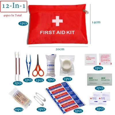 Trousse de Premiers Secours Portable - 40/50/80 Pièces