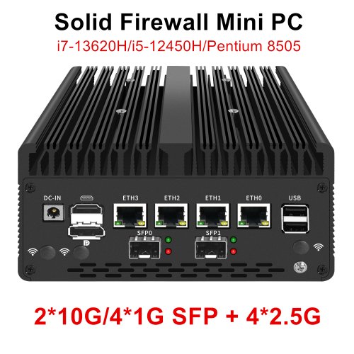 Image de Mini PC Industriel Haute Performance Intel i7/i5 - Pare-Feu Solide & Réseau 10G
