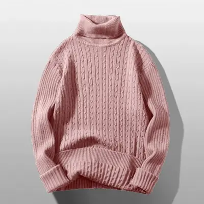 Image de Pull Col Roulé Homme - Coupe Ajustée & Décontracté