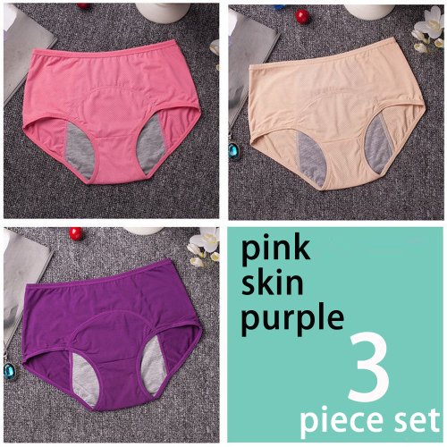 Zdjęcie 5 sztuk/zestaw szczelne majtki menstruacyjne kobiety bielizna okresowa seksowne spodnie bielizna fizjologiczna Plus rozm