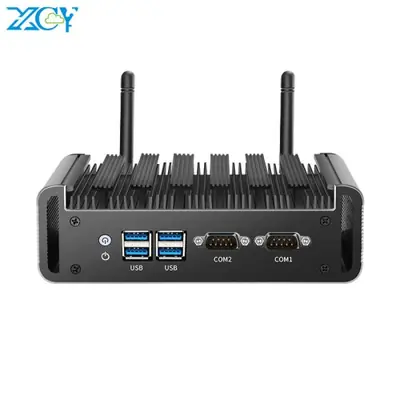 Image de Mini PC Silencieux Intel Core i3/i5/i7 4e-5e Gen, 2x RS232, HDMI, VGA, USB