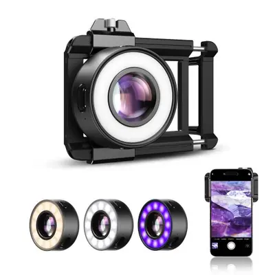 Image de Lentille Microscope Portable 120x pour Smartphone