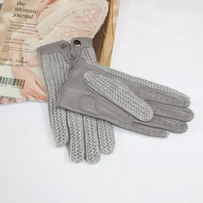 Image de Gants en Cuir de Mouton Femme - Écran Tactile & Conduite