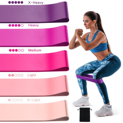 Zdjęcie Taśmy oporowe do ćwiczeń, elastyczne taśmy do ćwiczeń, zestaw startowy do jogi z taśmami rozciągającymi do nóg, taśmy Pilates Flexbands