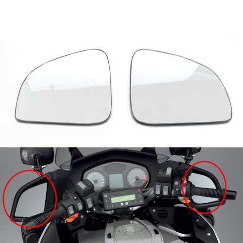 Imagen de Espejo Retrovisor Lateral Izquierdo y Derecho Compatible con BMW R1150RT, R1100RT, R850RT y R1150RS - Lente de Visión Ampliada para Mayor Seguridad