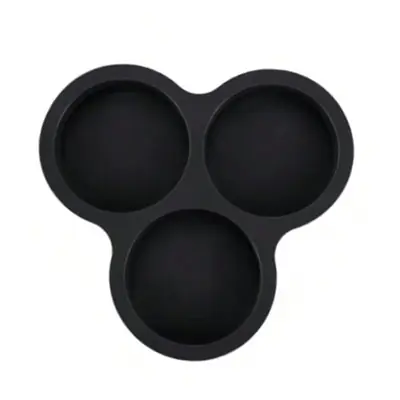 Image de Moule à Œufs Silicone 3 Cavités - Friteuse à Air & Poêle Réutilisable