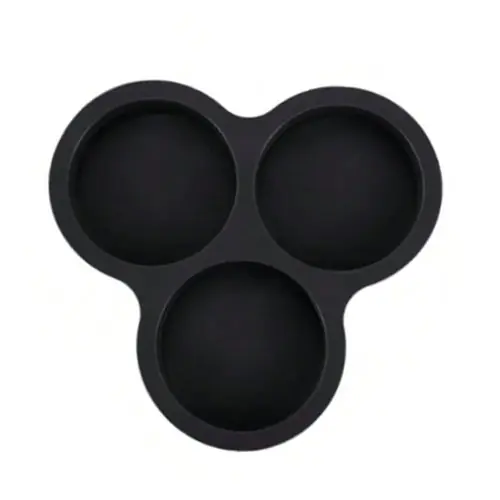 Image de Moule à Œufs Silicone 3 Cavités - Friteuse à Air & Poêle Réutilisable