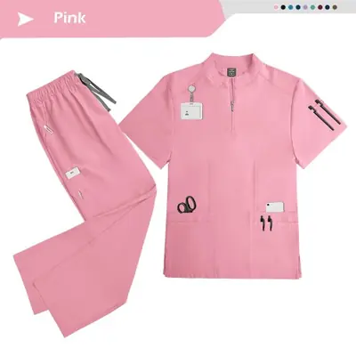 Image de blouses d allaitement haut avec fermeture éclair salon de beauté spa uniforme ensembles femmes homme...