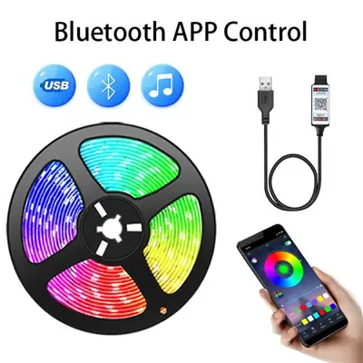 Image de Ruban LED RGB Bluetooth - Éclairage Ambiance TV & Jeux