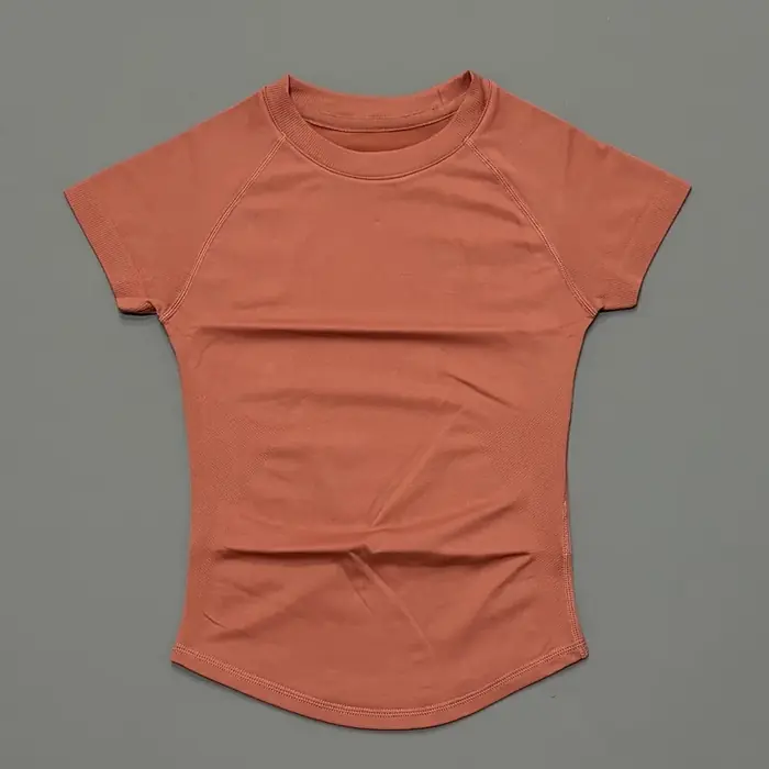 Image de Justaucorps de Yoga Sans Couture pour Femmes - T-Shirt de Sport Respirant