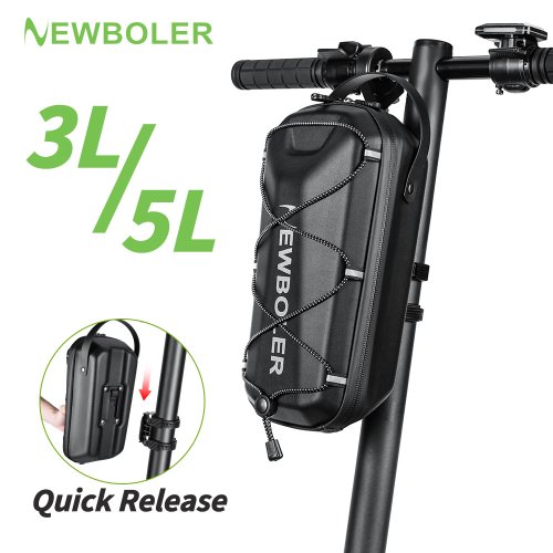 Afbeelding van NEWBOLER Voortas voor elektrische scooter Stuur Waterbestendig Snelsluiting 3L / 5L EVA Universele scootervoortas met grote capaciteit