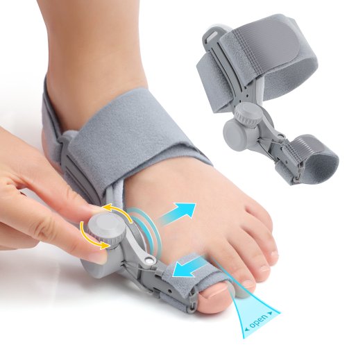 Imagen de Corrector de juanete ajustable Hallux Valgu Corrector de valgo del dedo gordo Corrector de dedos giratorio alisador corrección del dedo del pie cuidado de los pies
