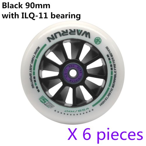 Immagine di WARRUN 85A nero blu rosso 90mm 100mm 110mm pattinaggio di velocità in linea professionale ruota con ILQ-11 608rs corsa con 6 / 8 ruote