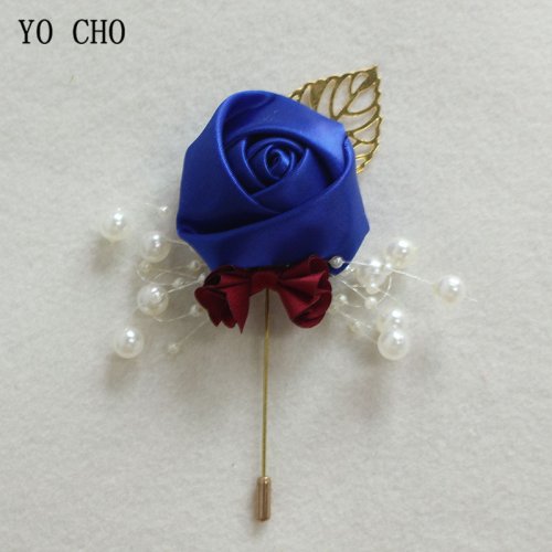 Image de Boutonnière de Marié Luxe Fait Main - Élégance & Raffinement