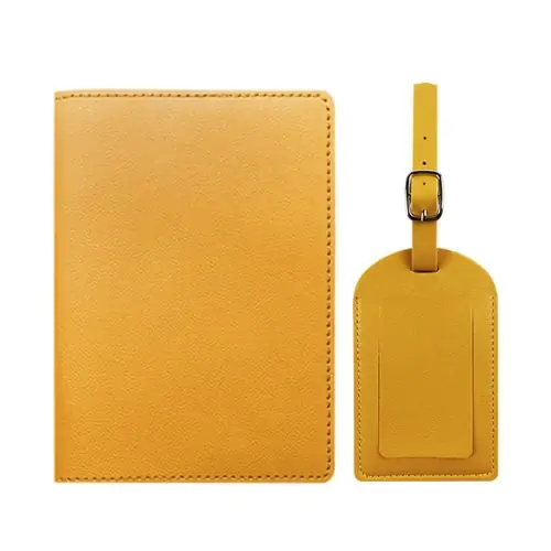 Image de Passeport personnalisé + étiquettes bagage - Ensemble voyage élégant