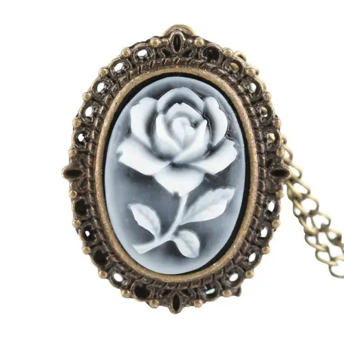 Image de Montre de Poche Vintage Fleur d'Azalee - Bijou Élégant pour Femme