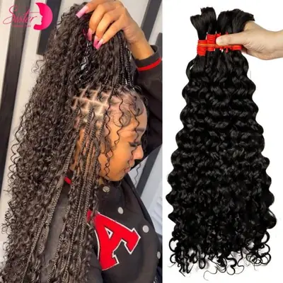 Cheveux Humains Bouclés 22-24 Pouces - Extensions Boho Tresses