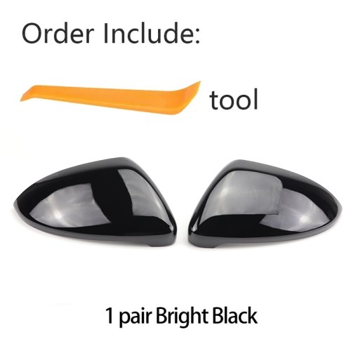 Imagen de Cubierta de espejo retrovisor lateral, diseño de fibra de carbono, repuesto negro para VW Golf 7 MK7 MK7.5 GTI R GTE GTD 13-20