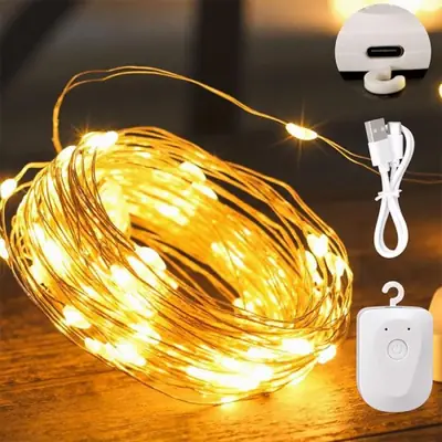 Image de Guirlande Lumineuse Rechargeable - Éclairage Féerique pour Fêtes
