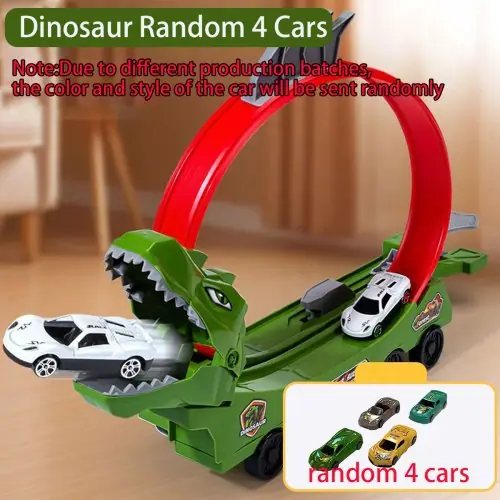 Image de Train Dinosaure & Requin - Piste Coulissante Éducative pour Enfants