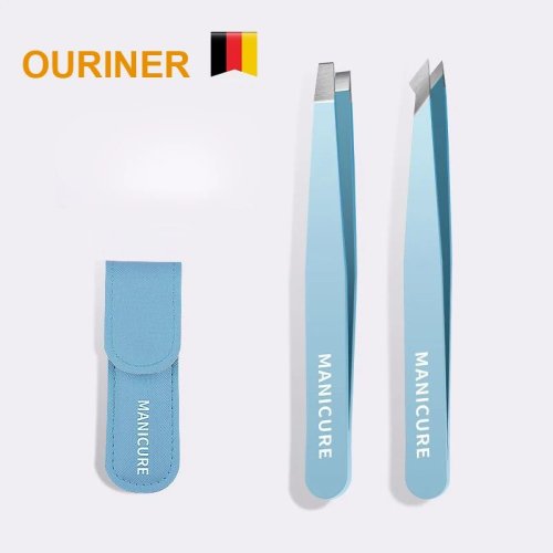 Bild von Augenbrauen Pinzette bunte Haare Schönheit feine Haare Puller Edelstahl schräg Augenbrauen Clips Entfernung Make-up-Tools