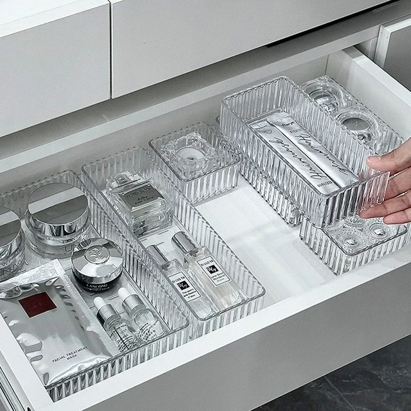 Afbeelding van Transparante Opbergdozen Set - Perfect voor Badkamer & Keuken