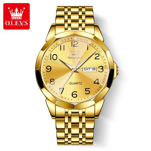 Immagine di OLEVS Orologio da uomo originale di marca di lusso impermeabile argento acciaio inossidabile classic...