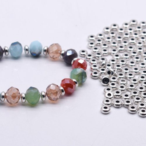 Image de Perles Espacement Argent Antique - Lot de 20 à 50 Pièces