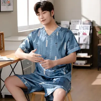 Pyjama Homme Soie Glacée - Confort & Style Coréen