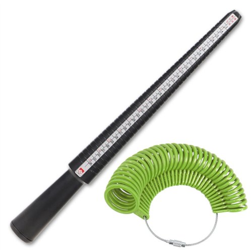 Imagen de Juego de herramientas de medición de tamaño de anillo de plástico, medidor de joyería, mandril, medidor de dedo para medición precisa