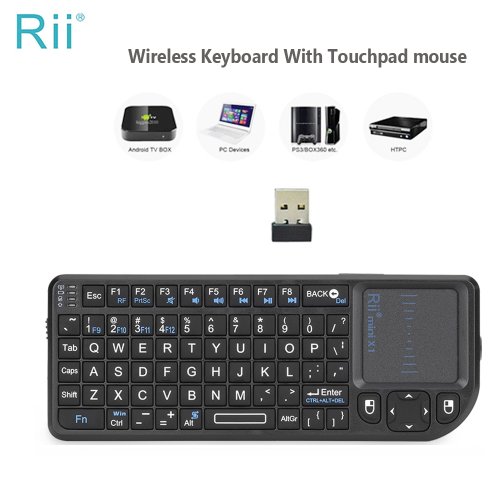 Zdjęcie Bezprzewodowa klawiatura z touchpadem Rii X1 Mini – kompaktowy zestaw do Android TV, PC, laptopa i boxów multimedialnych