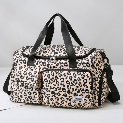 Bild von Modische Reisetasche mit Leopardenmuster – Große Kapazität, Mehrfachfächer, Ideal für Sport, Fitness und Reisen