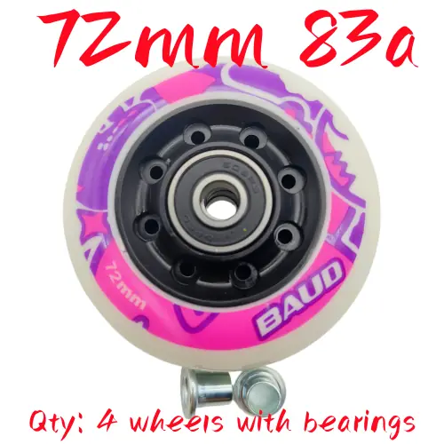 Image de Roues de Patin Enfant 64-72mm - Lot de 4 - Livraison Gratuite