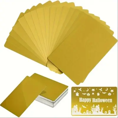 Image de Cartes de Visite Métal Laser - Élégantes & Durables