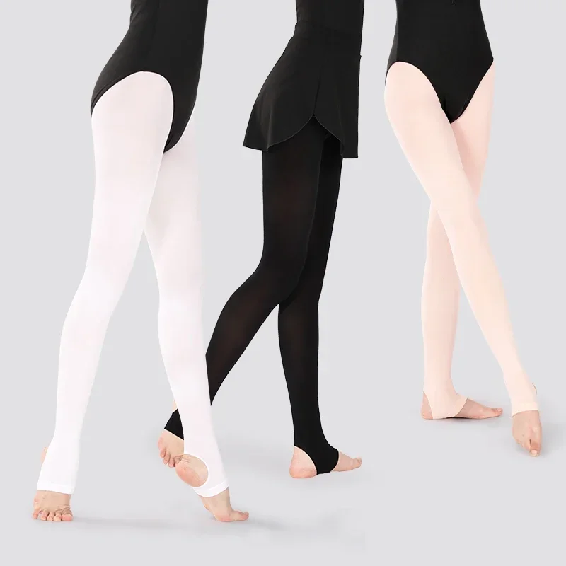 Imagen de Medias de Ballet con Estribo para Mujer y Niña - Pantimedias 60D para Danza, Gimnasia y Patinaje Artístico