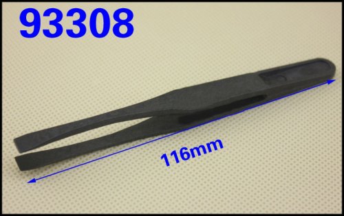 Imagen de Herramienta de reparación de relojes, pinzas de fibra de carbono antiestáticas, codo recto, pinzas de plástico para relojero, ESD-259, ESD-259A
