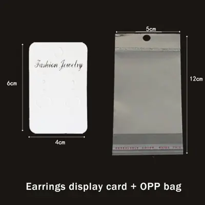 Image de 30 Sets de Cartes d'Exposition pour Bijoux avec Sacs OPP