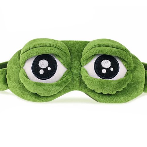 Bild von 3D traurige Frosch Schlaf maske natürliche schlafende Eye shade Abdeckung Schatten Augenklappe Frauen Männer weiche tragbare Augenbinde Reise Augenklappe