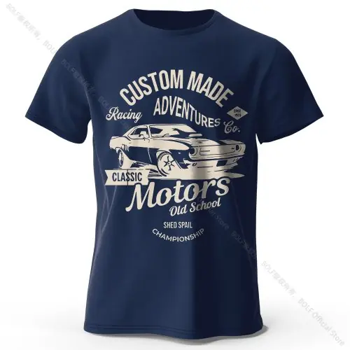 Image de T-Shirt Imprimé Motors - Look Vintage 100% Coton