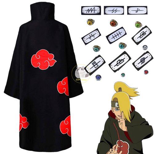 Image de Cosplay Akatsuki Deidara - Costume Ninja Rouge Nuage