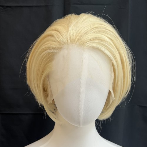 Afbeelding van Natuurlijke Korte Blonde Lace Front Pruik voor Mannen - Synthetische Haarpruik met Hoge Temperatuurvezels en Realistische Haarlijn